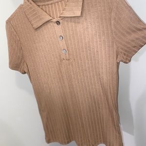 brown polo, size M